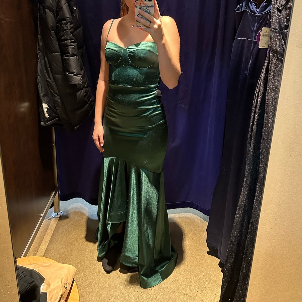 Windsor Green Satin Dress